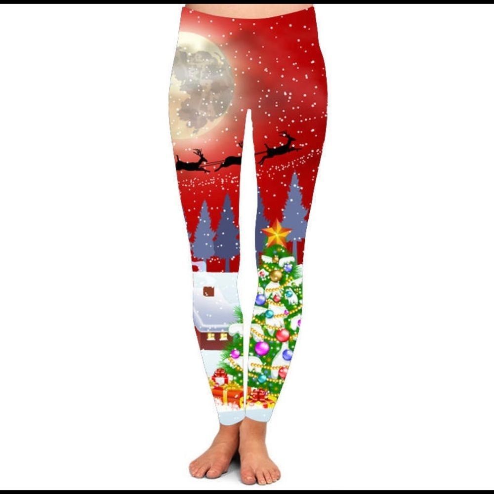 North Pole Christmas yoga full length leggings 🥰